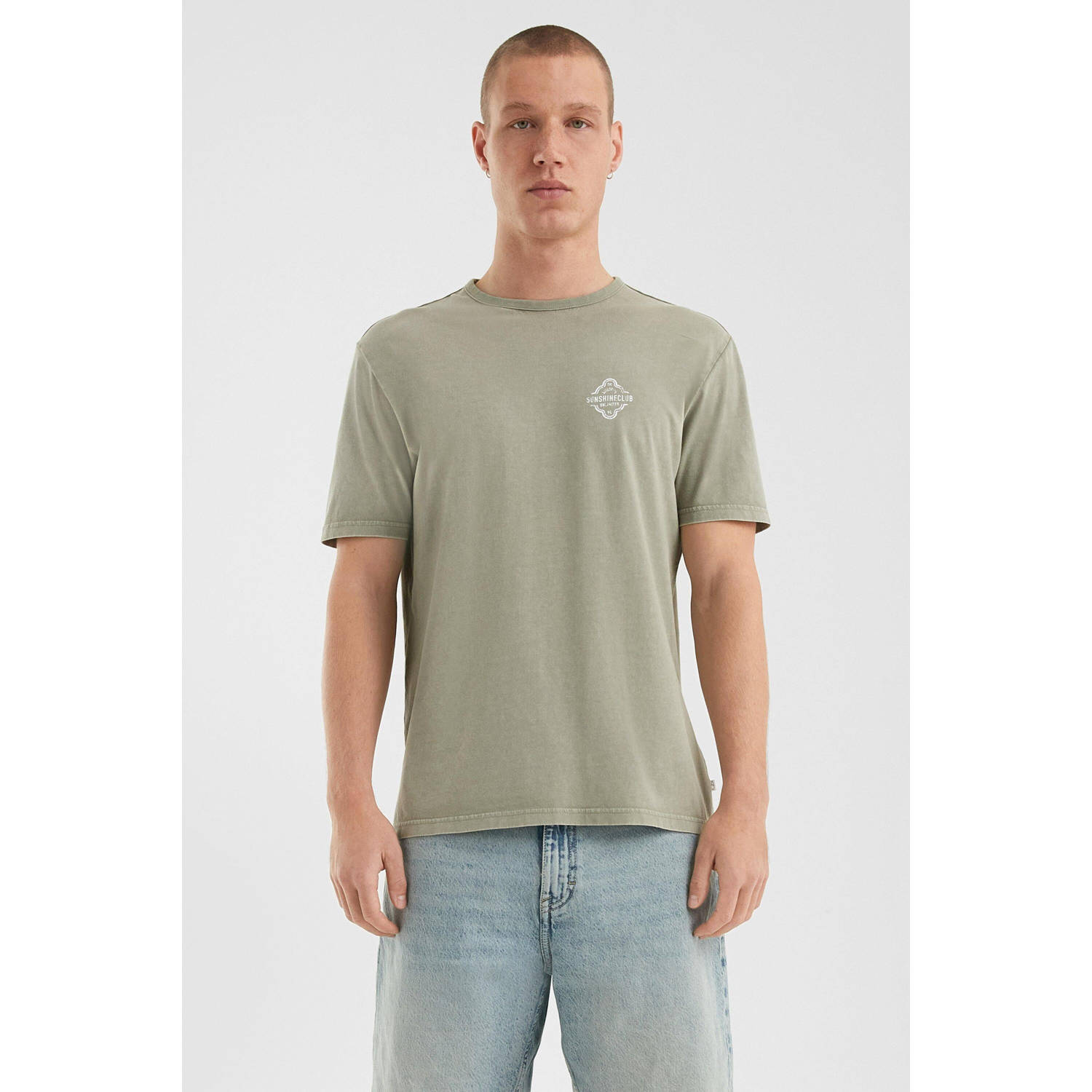 Q S by s.Oliver T-shirt grijsgroen