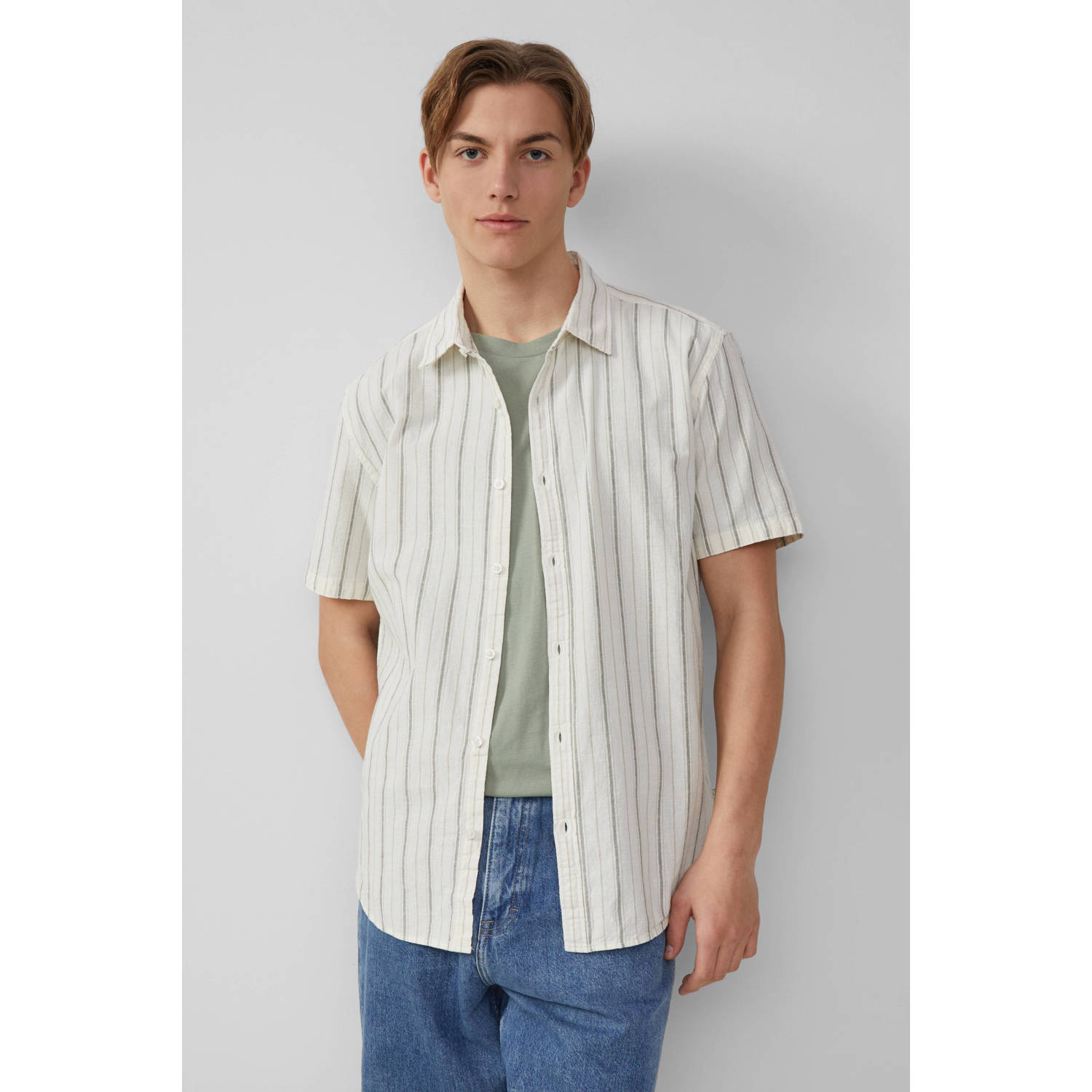 Q S by s.Oliver casual overhemd wit
