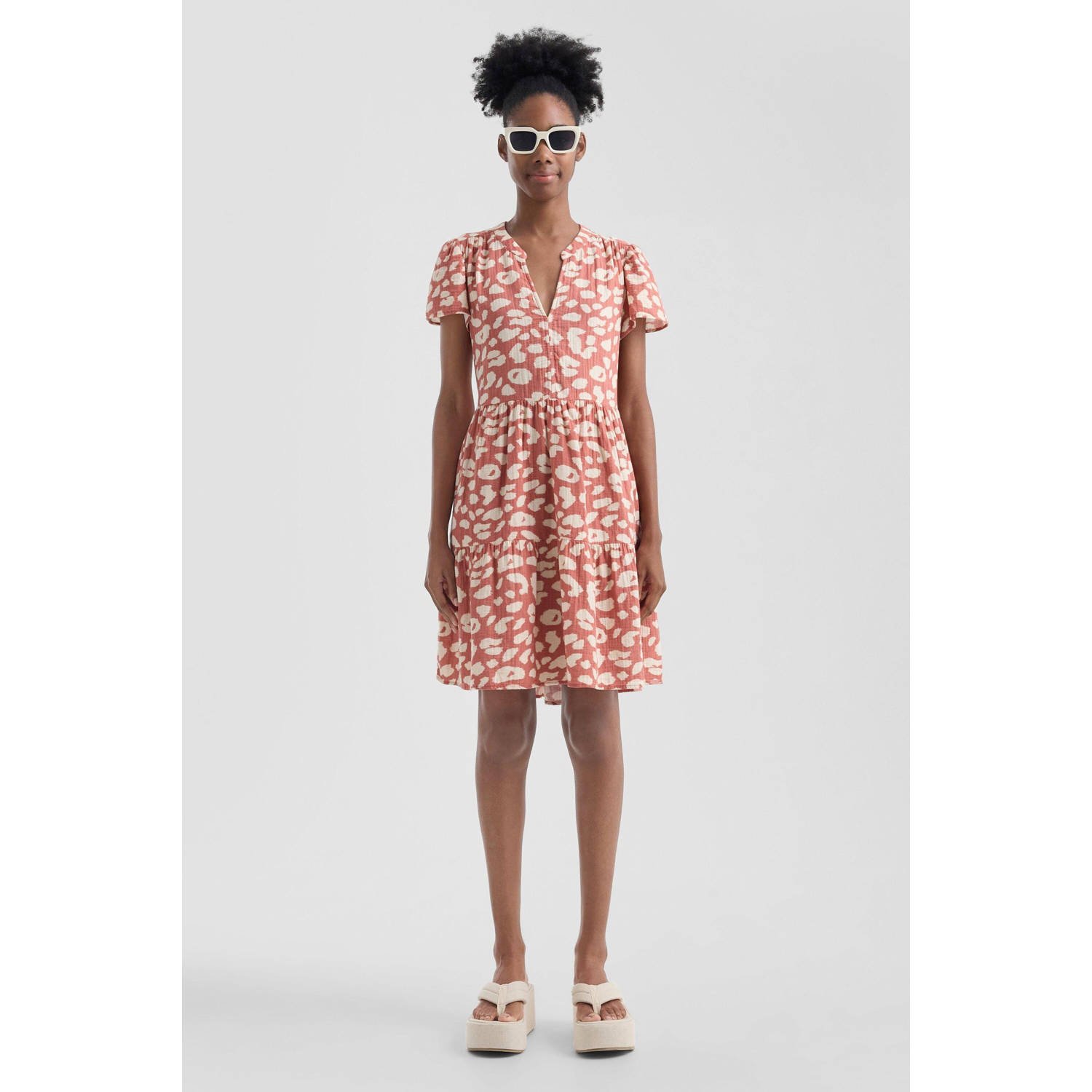 Q S by s.Oliver zomerjurk roodbruin