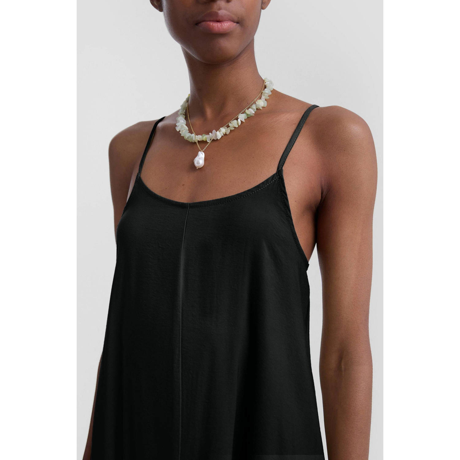 Q S by s.Oliver maxi jurk zwart