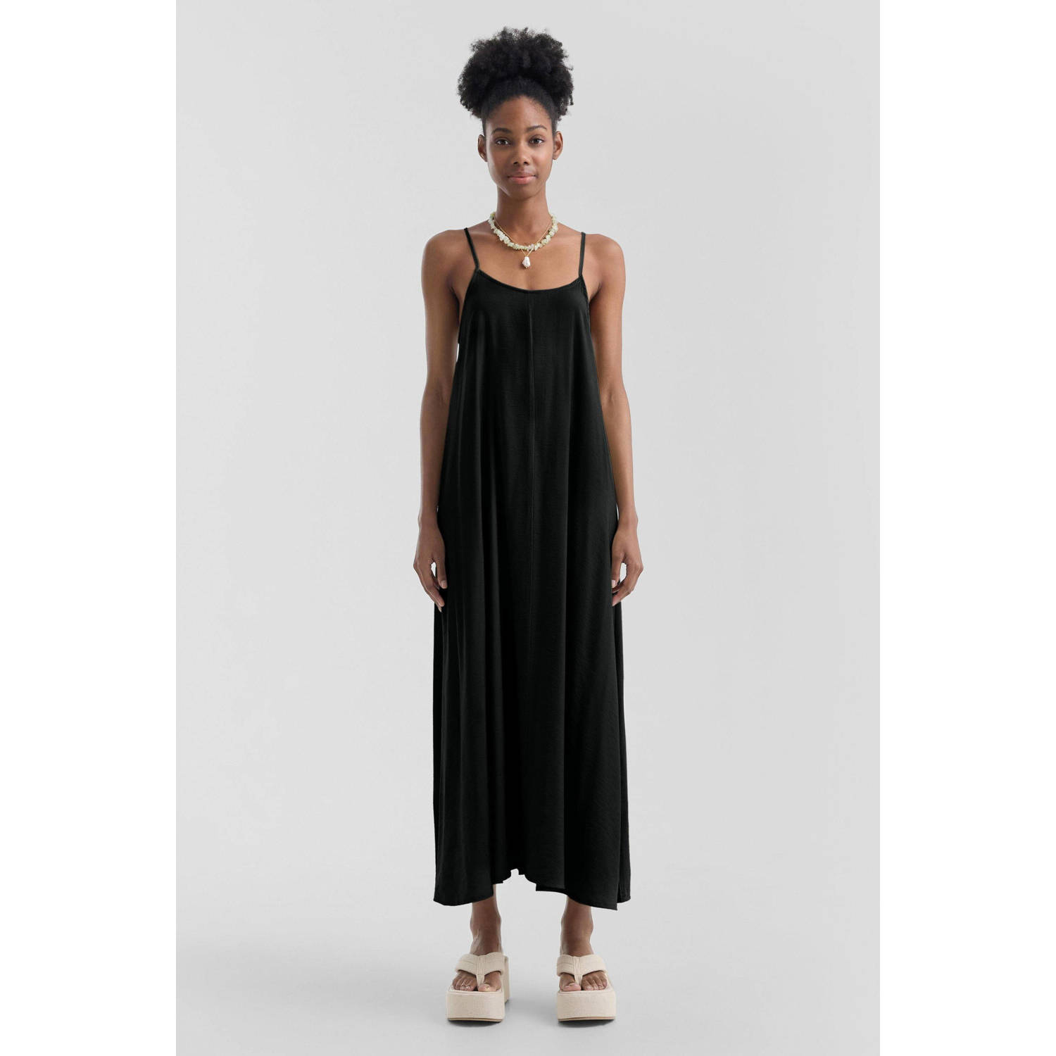 Q S by s.Oliver maxi jurk zwart