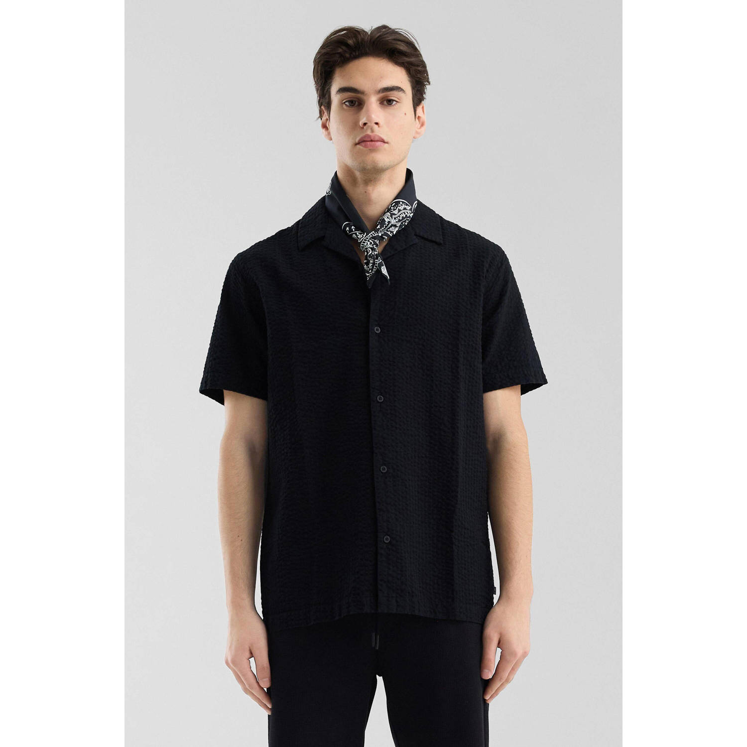 Q S by s.Oliver casual overhemd zwart
