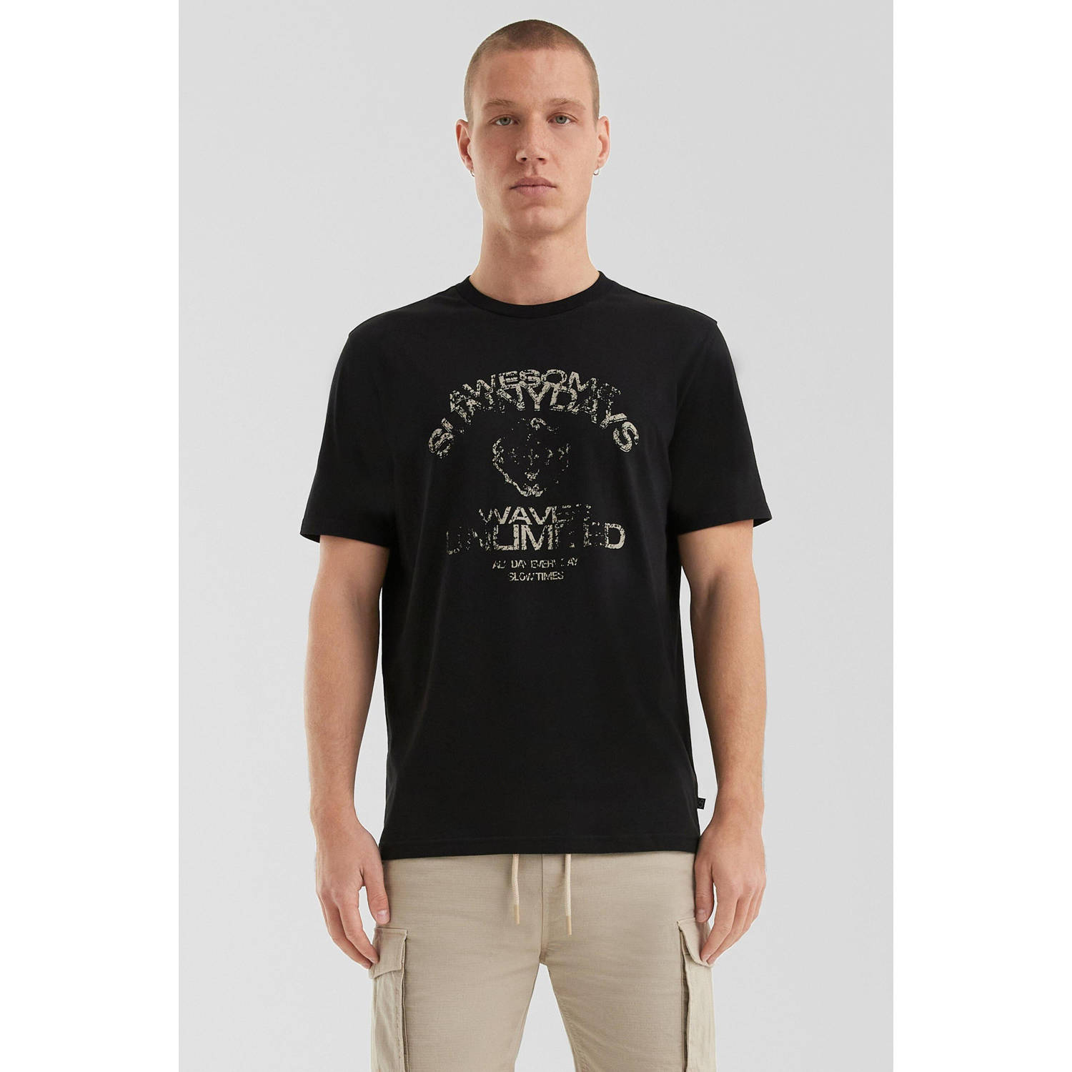 Q S by s.Oliver T-shirt zwart