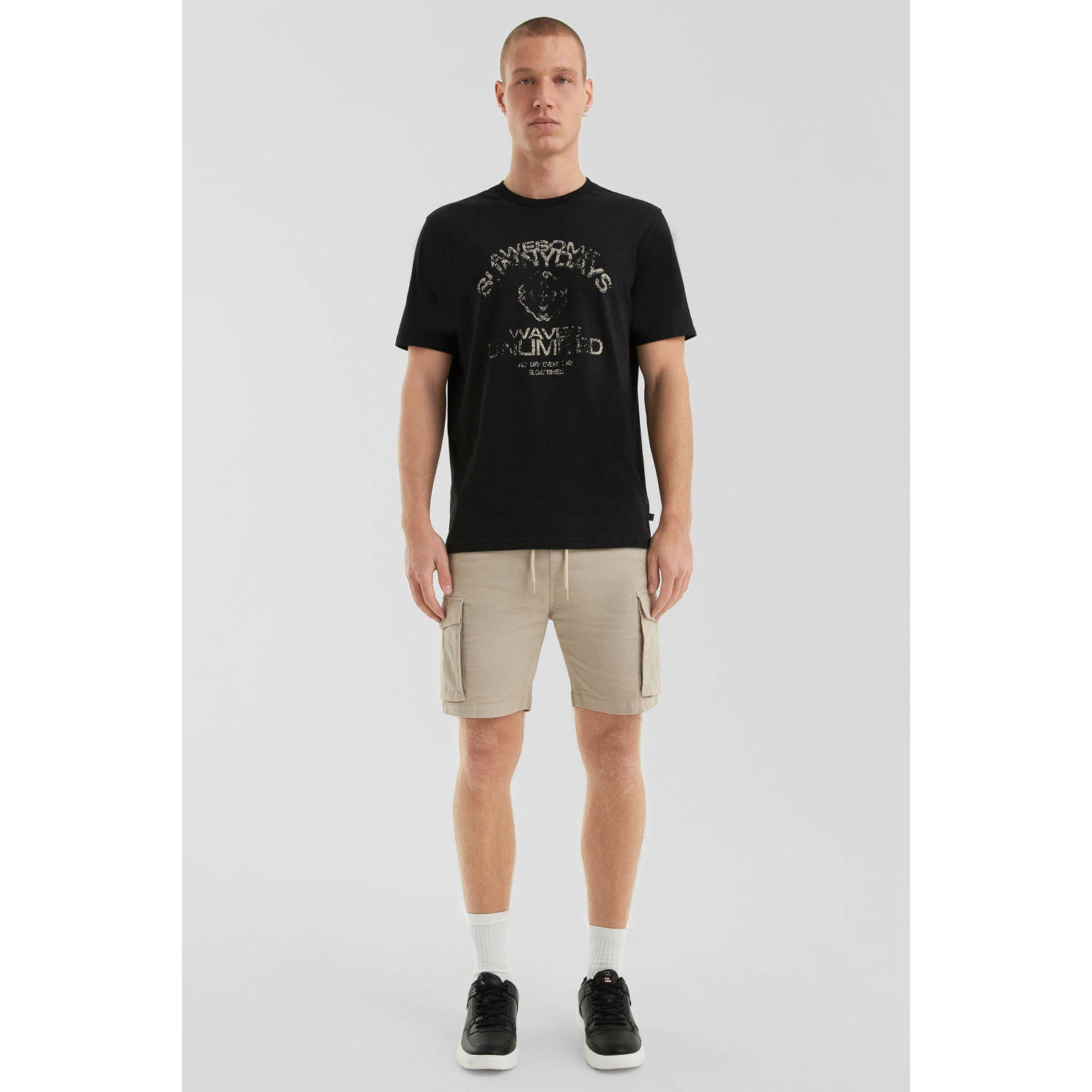 Q S by s.Oliver T-shirt zwart