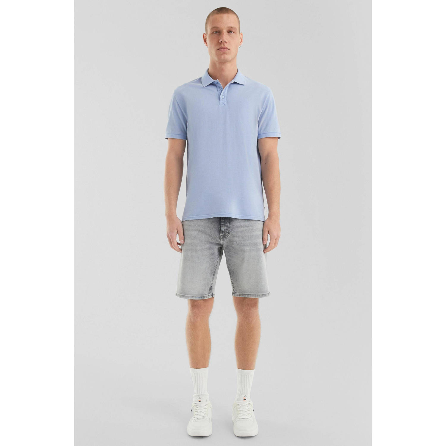Q S by s.Oliver regular polo lichtblauw