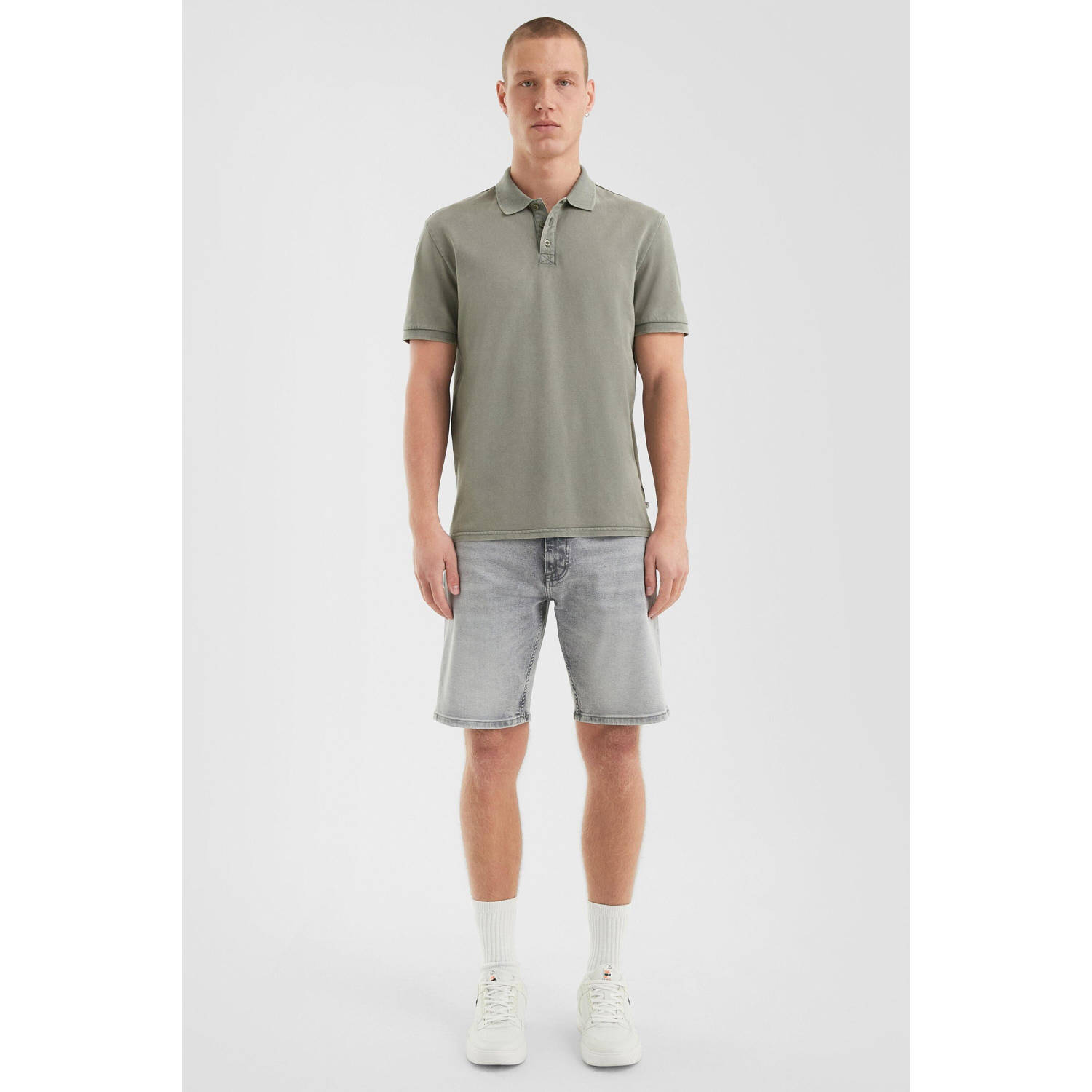 Q S by s.Oliver regular polo olijfgroen