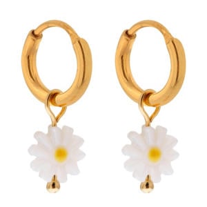 gold plated oorbellen Daisy Hoops