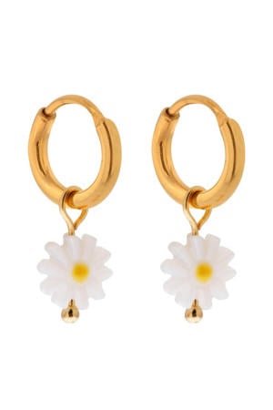 gold plated oorbellen Daisy Hoops