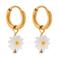 Label Kiki gold plated oorbellen Daisy Hoops