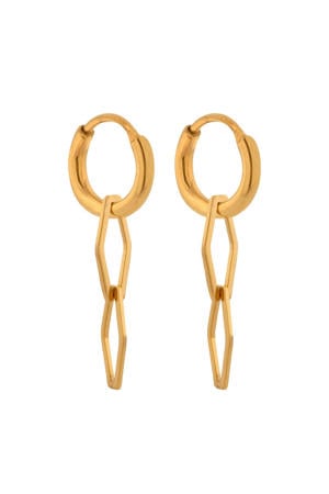 gold plated oorbellen Wobbly Hoops