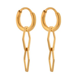 gold plated oorbellen Wobbly Hoops