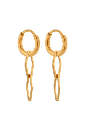 gold plated oorbellen Wobbly Hoops