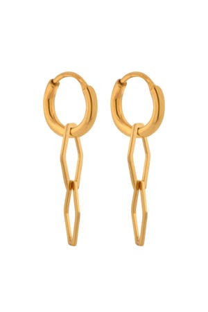 gold plated oorbellen Wobbly Hoops