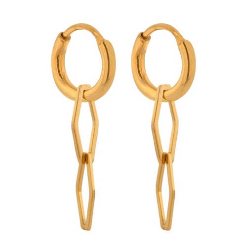 Label Kiki gold plated oorbellen Wobbly Hoops afbeelding