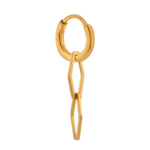 gold plated oorbel Wobbly Hoop
