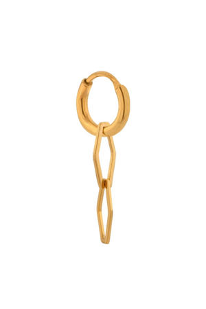 gold plated oorbel Wobbly Hoop