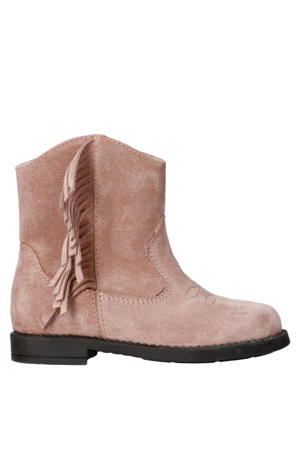 suède cowboylaarzen lichtroze