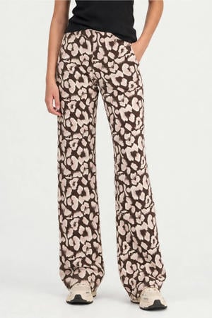 flared broek bruin