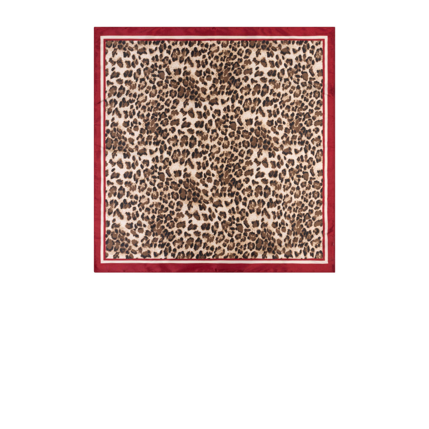 Life of Bulu sjaaltje met panterprint bruin bordeauxrood