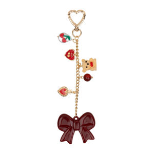sleutelhanger met bedels goudkleurig