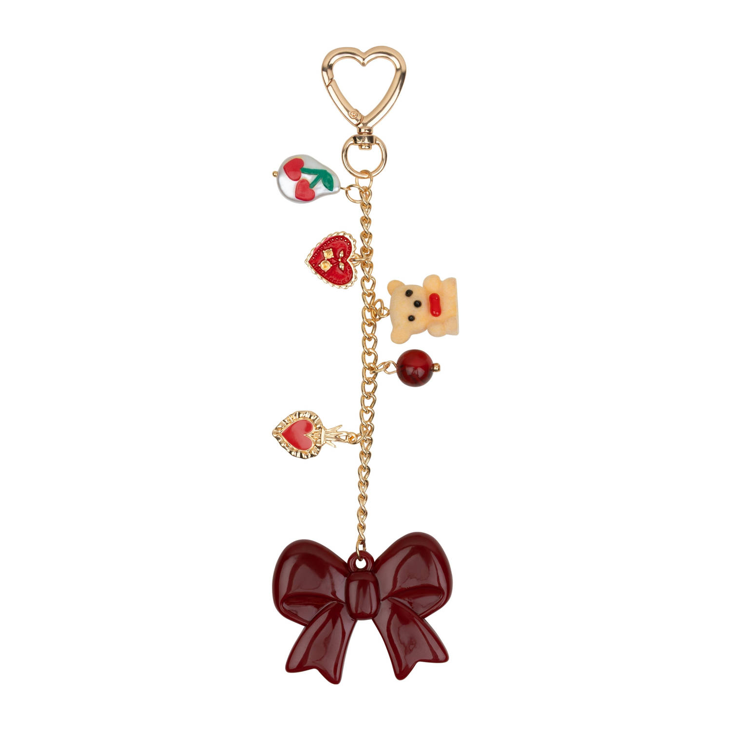 Life of Bulu sleutelhanger met bedels goudkleurig