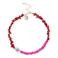 Life of Bulu ketting Happy Stone roze/rood
