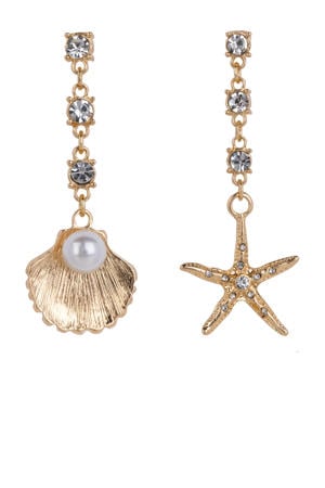 oorbellen Sea Star & Shell goudkleurig