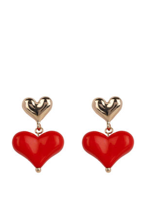 oorbellen Luv goudkleurig/rood