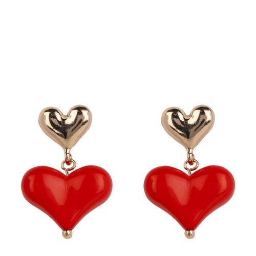 Life of Bulu oorbellen Luv goudkleurig/rood afbeelding