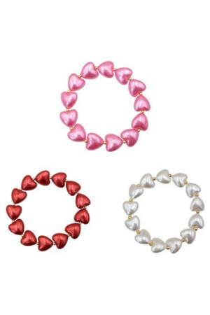 armband Heart of Pearls - multi (set van 3)