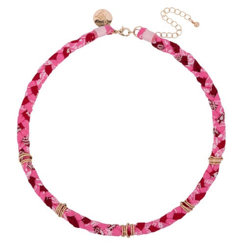 Life of Bulu gevlochten ketting roze afbeelding