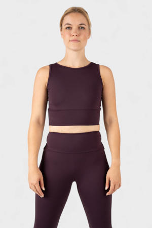 cropped top Butterfly donkerroood
