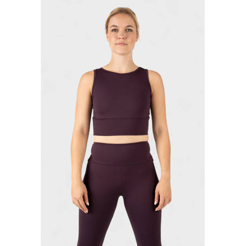 Papillon cropped top Butterfly donkerroood afbeelding