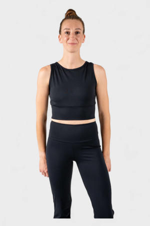 cropped top Butterfly zwart
