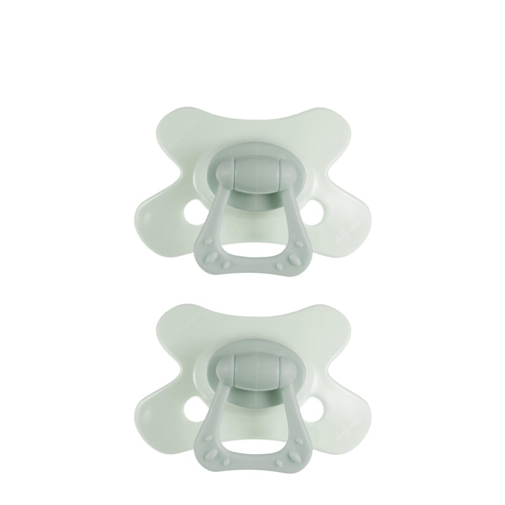 Difrax Dental Fopspeen - 6 tot 12 Maanden - Lichtgroen - 2 st.