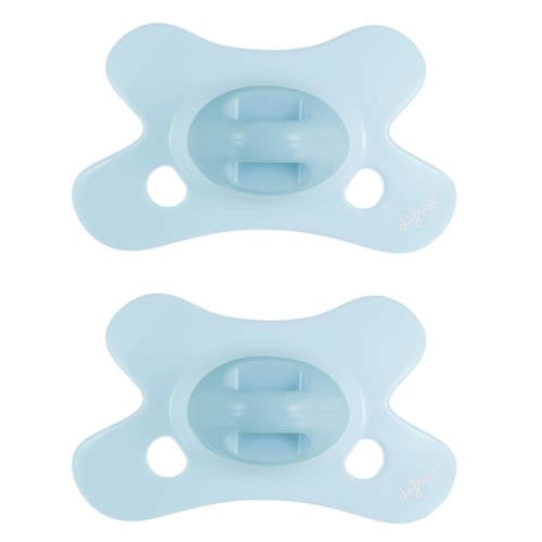 Difrax Dental Fopspeen - 0 tot 6 Maanden - Lichtblauw - 2 st. afbeelding