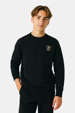 sweater met backprint zwart
