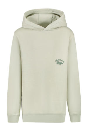 hoodie met backprint lichtgrijs
