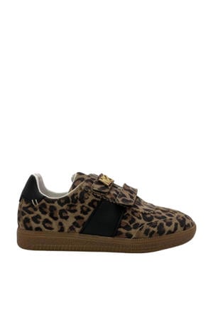Jeileen sneakers met panterprint beige/zwart