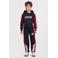 Orange Stars colourblock fleece joggingbroek Isack met printopdruk donkerblauw