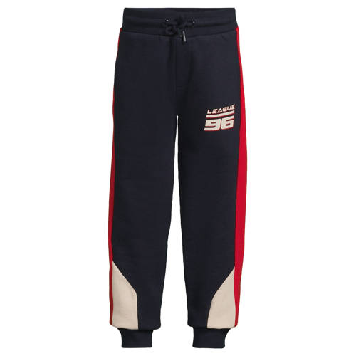 Orange Stars colourblock fleece joggingbroek Isack met printopdruk donkerblauw afbeelding