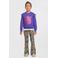 Orange Stars sweater met printopdruk en ruches Charlotte paars