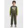 Orange Stars fleece joggingbroek met contrasterende bies Alec khaki