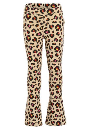 flared broek met panterprint Rava multi