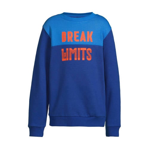 Orange Stars colourblock sweater Theo blauw afbeelding