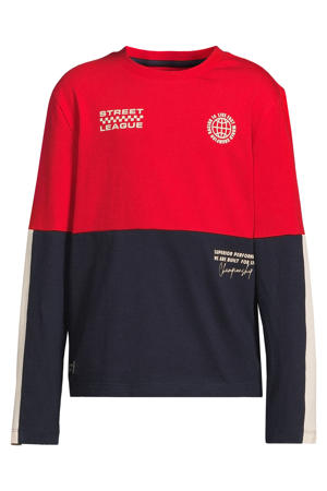colourblock longsleeve met printopdruk Max multi