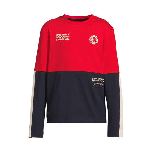 Orange Stars colourblock longsleeve met printopdruk Max multi afbeelding
