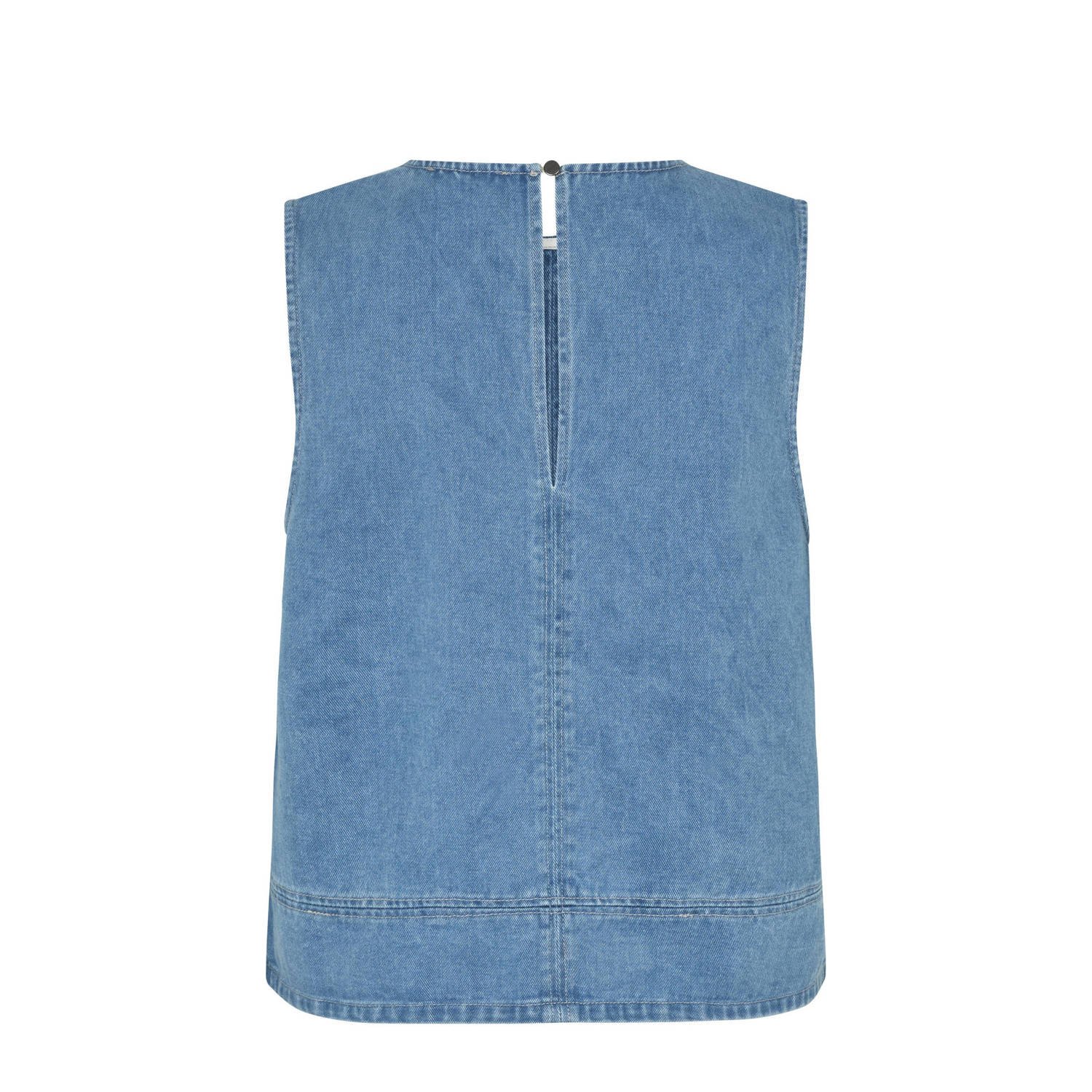 Modström denim top light blue denim