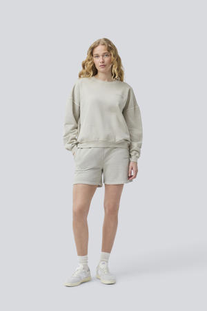 high waist casual short lichtgrijs