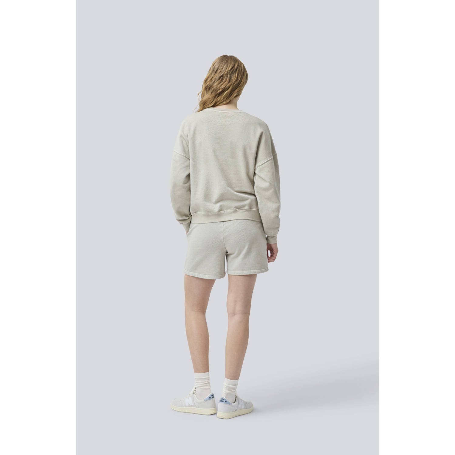 Modström high waist casual short lichtgrijs
